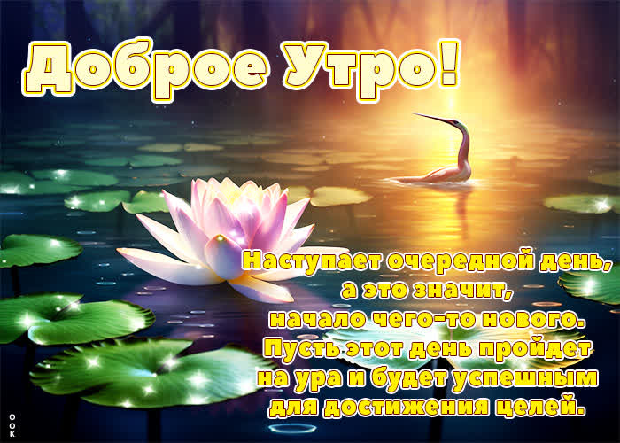Postcard доброе утро! пусть этот день пройдет на ура