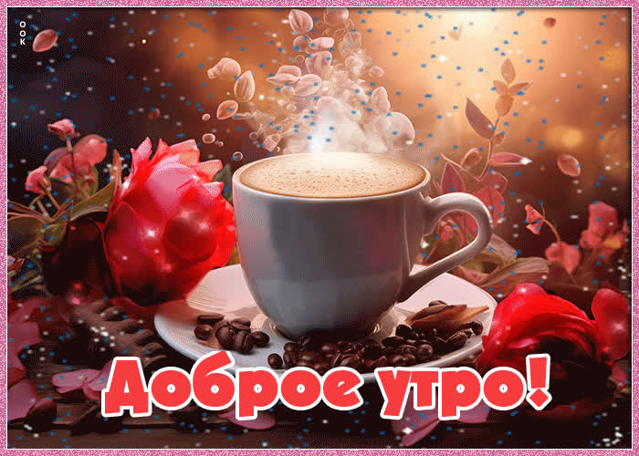 Picture ласковая и нежная открытка с цветами доброе утро