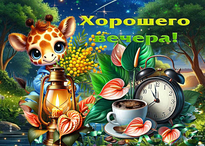 Picture очаровывающая гиф-открытка хорошего вечера