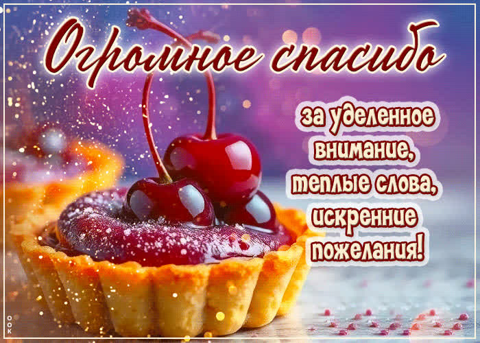 Picture огромое спасибо за уделенное внимание, теплые слова, искренние пожелания