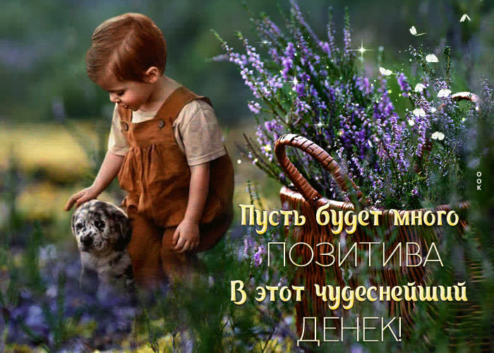 Postcard открытка пусть будет много позитива в этот чудесный денек