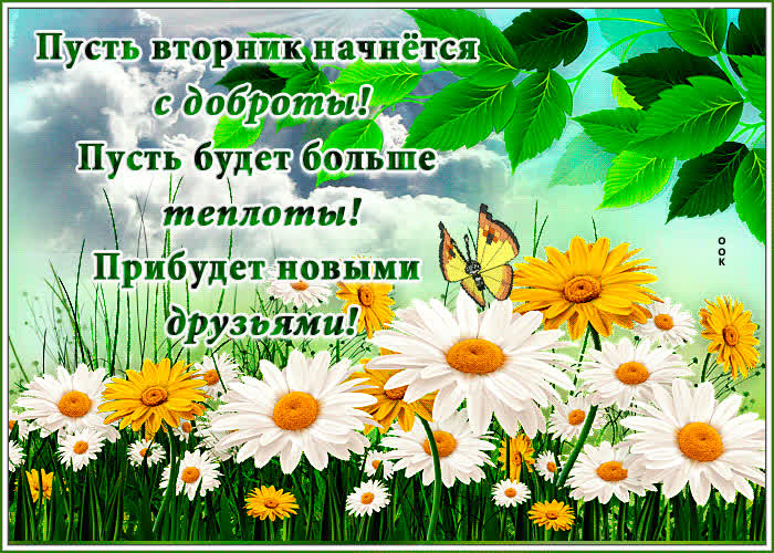 Открытка прикольная открытка пусть вторник начнется с доброты!