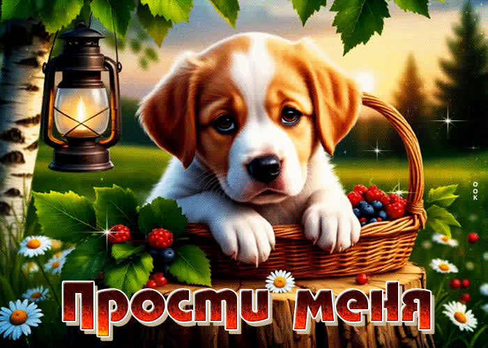 Postcard шикарная летняя гиф-открытка прости меня