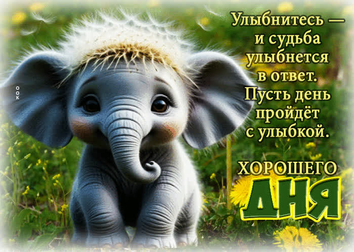 Postcard улыбнитесь и судьба улыбнется в ответ! пусть день пройдет с улыбкой