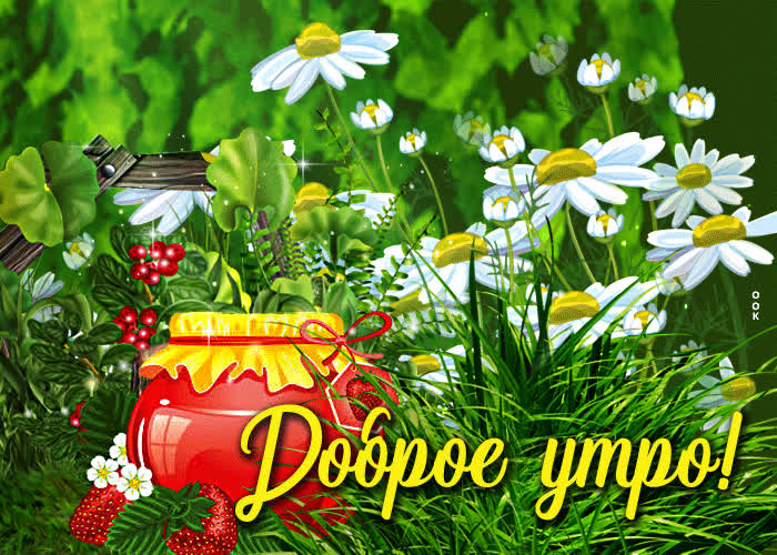 Картинка яркая зеленая открытка с добрым утром